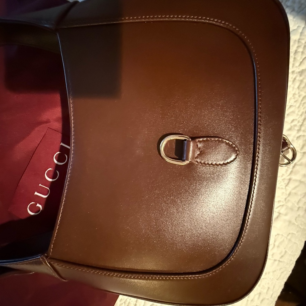 Gucci Jackie Hobo Shoulder Bag Brown Small Excellent! - Picture 11 of 13